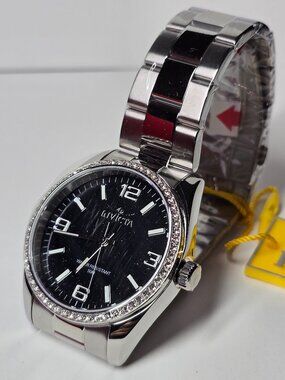 Invicta Specialty Unisex Watch w/ Mother of Pearl Dial 38mm Steel, Black (50134)